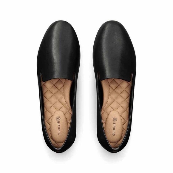 Birdies Shoes - Birdies || The Starling Black Leather Loafer